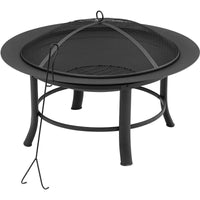 Outdoor Camping Fire Pit Round Large Bonfire Bowl Patio Heater BBQ Grill