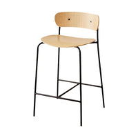 Nordic Industrial Style Ant Bar Stool with Iron Art Base, Vintage High Chair for Kitchen Island & Home Bar