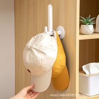 L-shaped Retractable Wall-Mounted Hat Rack for Wardrobe and Door