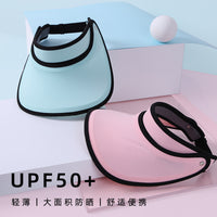 UPF50+ UV Protection Sun Visor for Women, Adjustable Outdoor Sports Beach Hat