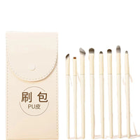 White Ceramic Handle Makeup Brush Set for Eyeshadow, Blush, Contour, Highlight