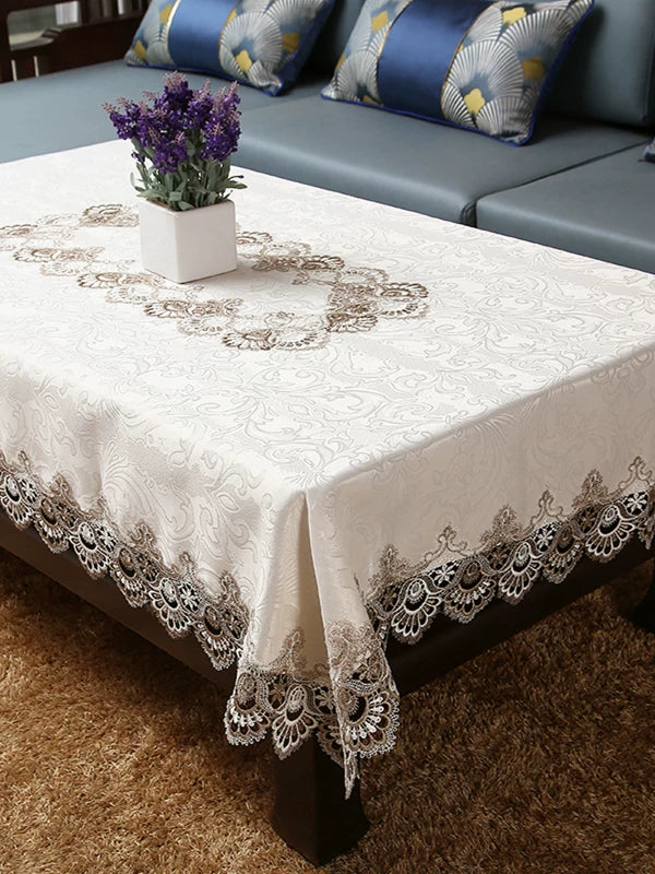 European Style Coffee Tablecloth Modern Luxury Fabric Dust Cover for Living Room Dining Table