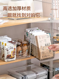 Clear Acrylic Stackable Storage Box with Lid for Desk, Snacks, Books, and Cosmetics