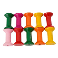 Wholesale Colorful Wooden Spools for DIY Crafts and Retro Accessories