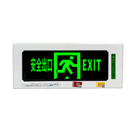 Recessed Emergency Exit Sign LED Light for Wall Mounting, Fire Escape Route Indicator
