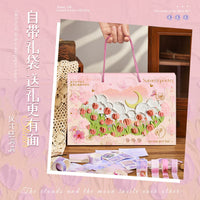 Children's Day Oil Painting Notebook Gift Set for Students, Aesthetic Diary with Stationery Tools and Tapes