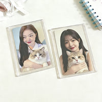 Clear Toploader for Kpop Photocards, Trading Cards, and Instax Photos - Display Stand and Collector Holder