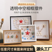 3D Shadow Box Display Frame with Clear Front, Solid Wood Deep Picture Frame for Wall Mounting or Tabletop