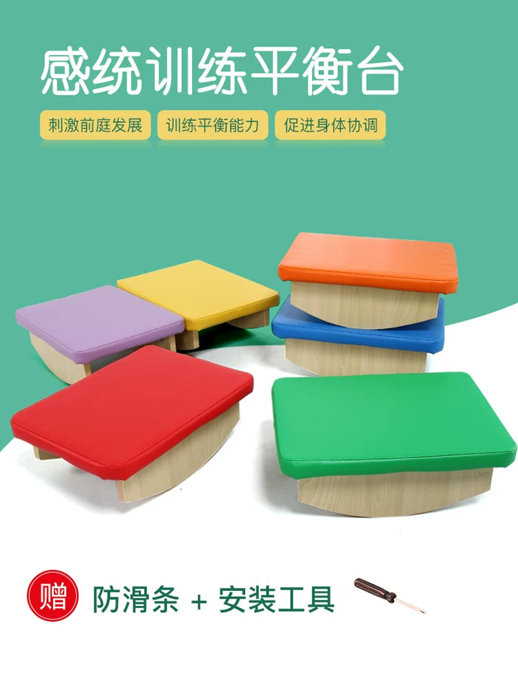 Kids' Sensory Integration Balance Board with Soft Padding for Vestibular Training and Focus