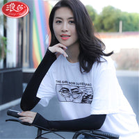 Langsha Unisex Ice Silk UV Protection Arm Sleeves for Outdoor Sports