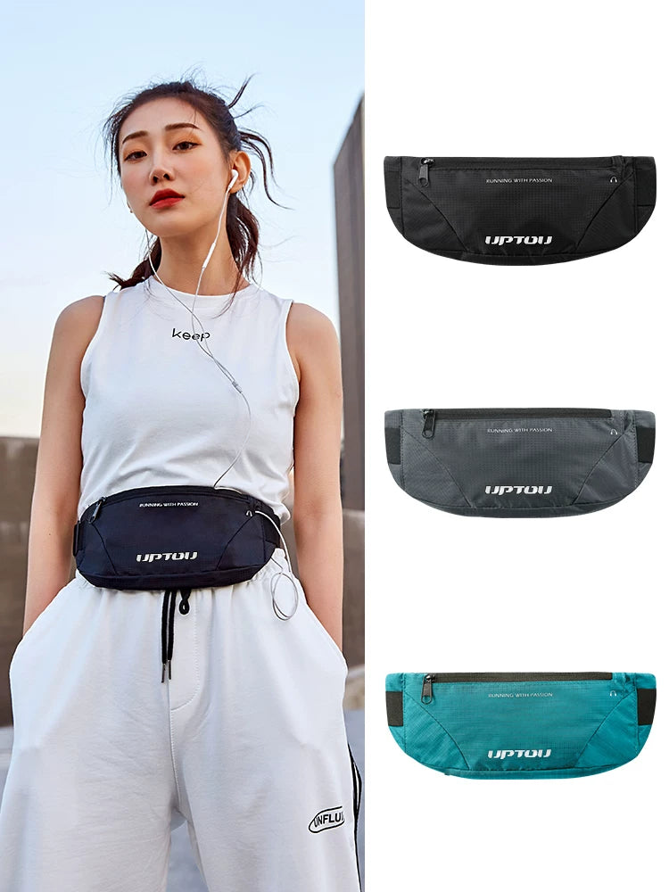 Women's Running Belt with Phone Holder, Waterproof Sports Waist Pack for Outdoor Activities
