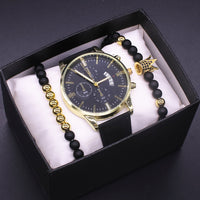 Men's Quartz Watch Gift Set with Bracelets