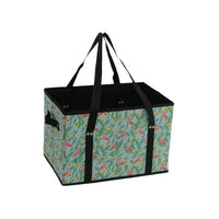 Foldable Non-Woven Storage Basket with Handles for Picnic and Travel