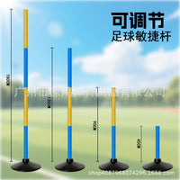 Agility Training Pole Set with Rubber Base for Soccer Drills