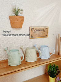 Miniature Vintage Watering Can Model for Dollhouse Garden Decor