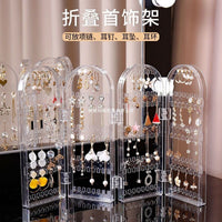 Luxury Foldable Jewelry Organizer Stand for Earrings, Necklaces, and Bracelets