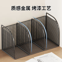 Desktop Metal Book Organizer Rack for Office and Study
