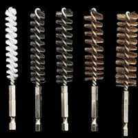 Pipe Cleaning Brush Set with Hex Shank for Rust Removal and Polishing, Nylon/Stainless Steel/Steel Wire