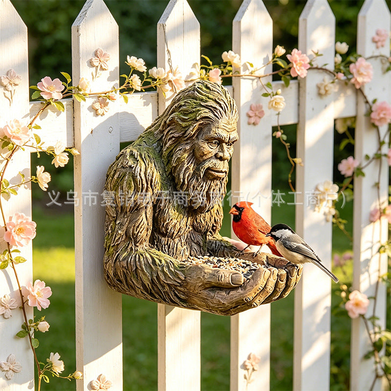 Bigfoot Tree Bird Feeder Outdoor Garden Decoration