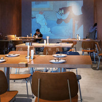 Retro Industrial Style Dining Table and Chairs Set for Restaurant Bar Cafe