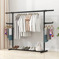 German-Style Foldable Single-Pole Clothes Drying Rack for Indoor and Balcony Use