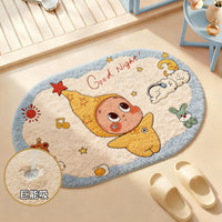 Cute Absorbent Non-Slip Bathroom Mat for Shower and Toilet