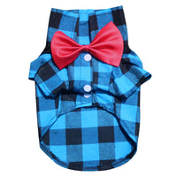 Pet Plaid Suit with Bow Tie for Dogs, Formal Wedding Attire