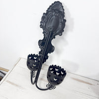American Retro Wall-Mounted Iron Candle Holder for Home Decor