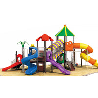 Outdoor Large Plastic Playground Slide Combination for Kids Park Farm