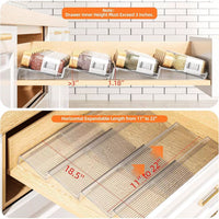 PET Tiered Spice Rack for Kitchen Drawers - Seasoning Jar Organizer