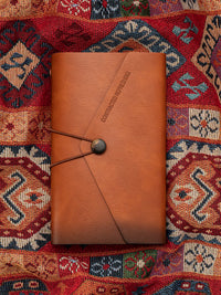 A6/A7 Faux Leather Binder Notebook with Strap, Gradient Color Portable Journal