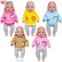Cartoon Hoodie Outfit for 18-inch American Girl Dolls