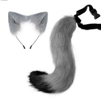 Cosplay Cat Girl Fox Ear and Tail Set Plush Animal Accessories