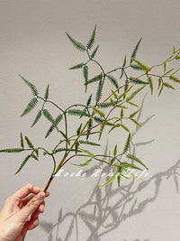 Artificial Fern and Retro Vase Set for Home Decor and Photography