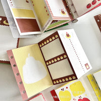 Vintage M5 Tri-Fold Sushi Grass Pudding Tomato Girl Heart Loose Leaf Notebook Refills