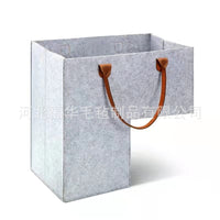 Felt L-Shaped Stair Basket with Handles for Storage and Organization
