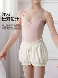 Girls' Ballet Dance Shorts with Bloomers and Leotard Set