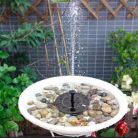 Solar Powered Floating Fountain Pump for Bird Bath Pond Garden Decor with LED Light