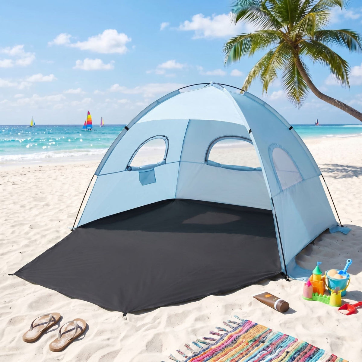 Portable Pop-Up Beach Tent UV Protection Sun Shelter for Outdoor Camping Picnic