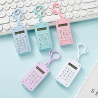 Mini Labyrinth Calculator Keychain, Portable Macaron Color Pocket Calculator