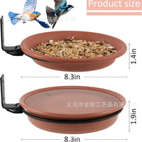 Multi-functional Outdoor Bird Feeder & Bath for Tree Trunk Mounting