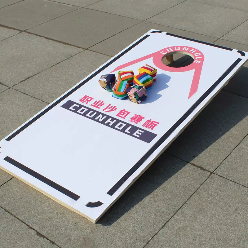 Cornhole Toss Game Set with Bean Bags for Outdoor Camping and Events