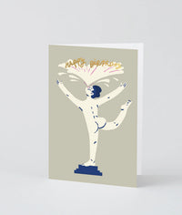 Wrap British Imported Naughty Birthday Greeting Card for Girl Couple, Congratulations Blessing Card by Illustrator Buturkova