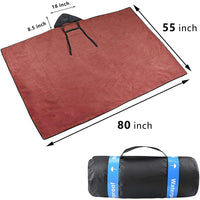 Wearable Waterproof Outdoor Camping Blanket with Hood - Portable Windproof Picnic Mat & Shawl