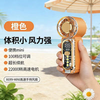 X699 Mini Handheld USB Rechargeable Fan with LED Light for Outdoor Portable Cooling