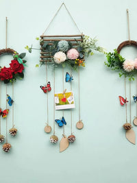 Artificial Flower Wreath Wall Decor for Living Room