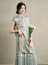 New Chinese Style Qipao Dress with Xiangyunsha Craftsmanship for Spring/Summer 2026