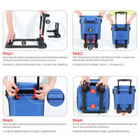 Portable Rolling Cooler Bag with Thick Oxford Cloth, Large Capacity Insulated Picnic Bag