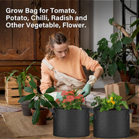 Felt Potato Grow Bags with Handles for Vegetables and Plants