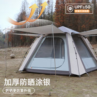 Hewolf Automatic Pop-Up Camping Tent, Double Layer Waterproof Sun Protection for 3-4 People